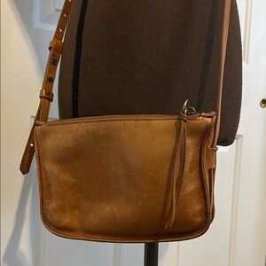 Madewell Tan Leather Zip Pouch/Crossbody 👜